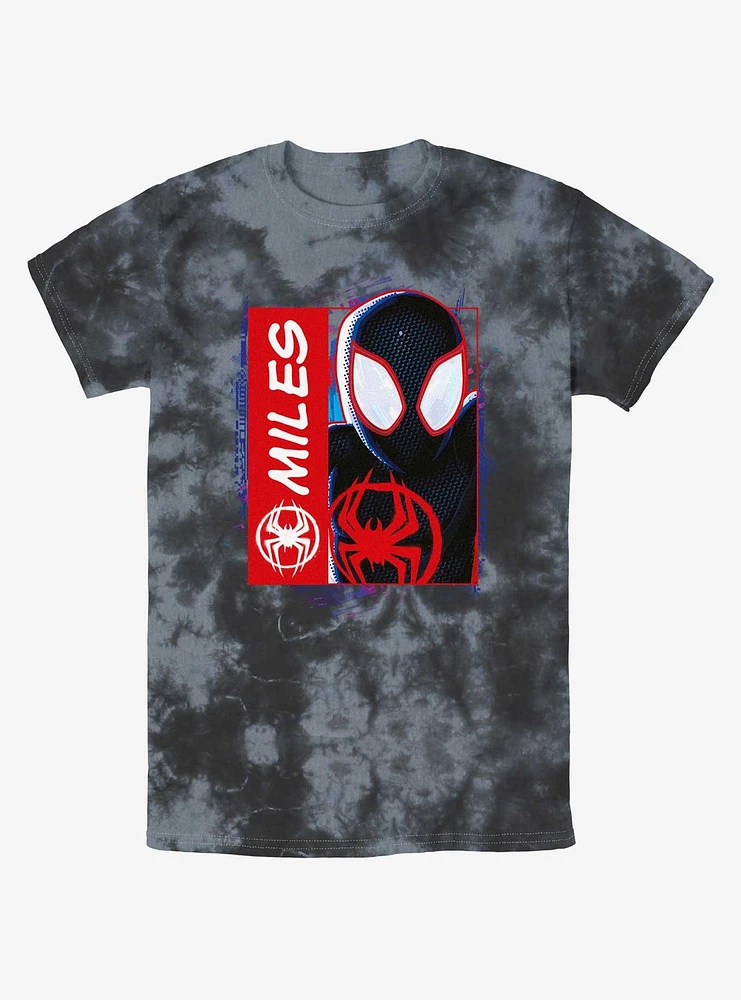 Marvel Spider-Man Miles Morales Simple Comic Tie-Dye T-Shirt