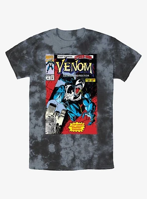 Marvel Venom Lethal Protector Comic Cover Tie-Dye T-Shirt