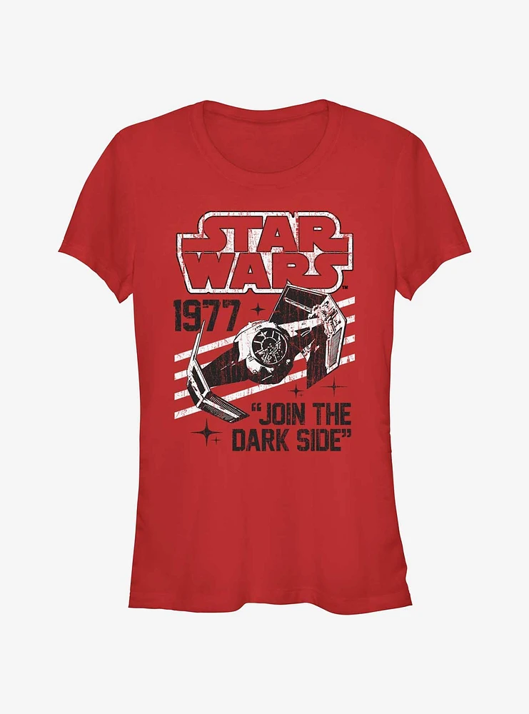 Star Wars Tie-Fighter Join The Dark Side Girls T-Shirt