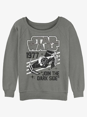 Star Wars Tie-Fighter Join The Dark Side Girls Slouchy Sweatshirt