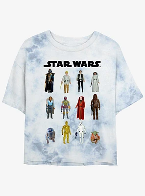 Star Wars Action Figures Girls Tie-Dye Crop T-Shirt