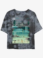 Star Wars: The Empire Strikes Back 8-Bit Girls Tie-Dye Crop T-Shirt