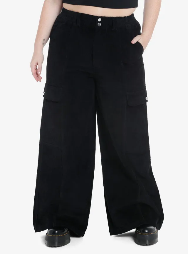 Brown Corduroy Wide Leg Girls Cargo Pants