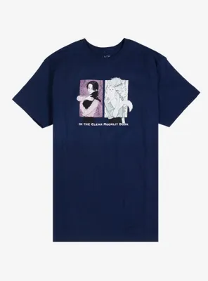 The Clear Moonlit Dusk Cats Panel T-Shirt