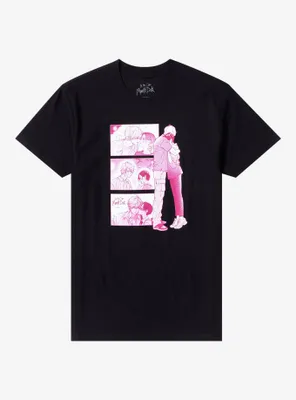 The Clear Moonlit Dusk Pink Tone Manga Panel T-Shirt