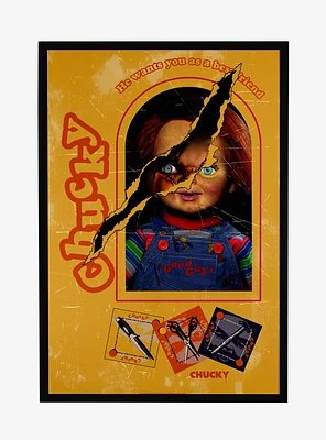 Chucky TV Series Torn Packaging Framed Poster