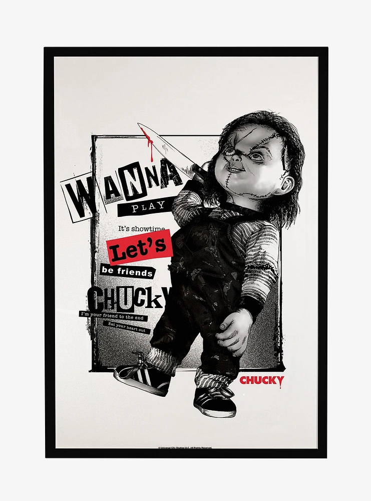 Chucky TV Series Let's Be Friends Framed Poster