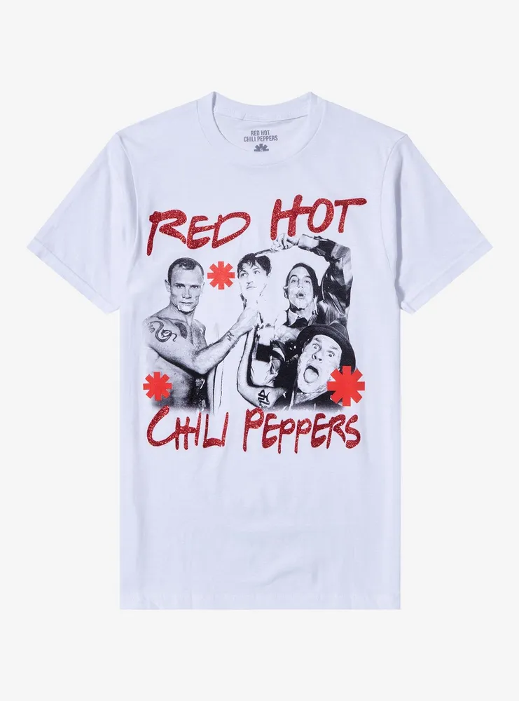 Red Hot Chili Peppers Glitter Group Shot Boyfriend Fit Girls T-Shirt