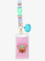 Star Wars The Mandalorian Grogu Macarons Allover Print Lanyard