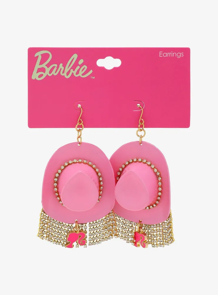 Barbie Cowboy Hat Bling Fringe Earrings — BoxLunch Exclusive