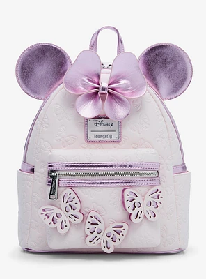 Loungefly Disney Minnie Mouse Pink Butterfly Mini Backpack — BoxLunch Exclusive