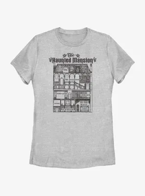 Disney Haunted Mansion Blueprint Womens T-Shirt