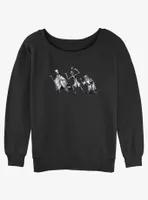 Disney Haunted Mansion Hitchhiking Ghosts Womens Slouchy Sweatshirt