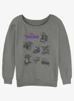 Disney Haunted Mansion Map Womens Slouchy Sweatshirt