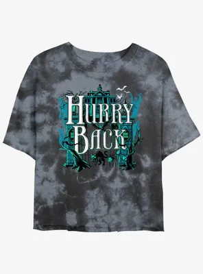 Disney Haunted Mansion Hurry Back Tie-Dye Womens Crop T-Shirt