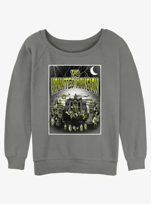 Disney Haunted Mansion Horror Poster Womens Slouchy Sweatshirt BoxLunch Web Exclusive