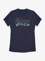 Disney Haunted Mansion Hitchhiking Ghosts Logo Womens T-Shirt