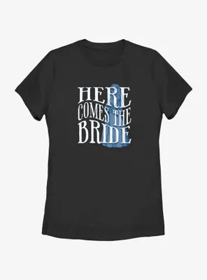 Disney Haunted Mansion Here Comes The Ghost Bride Womens T-Shirt