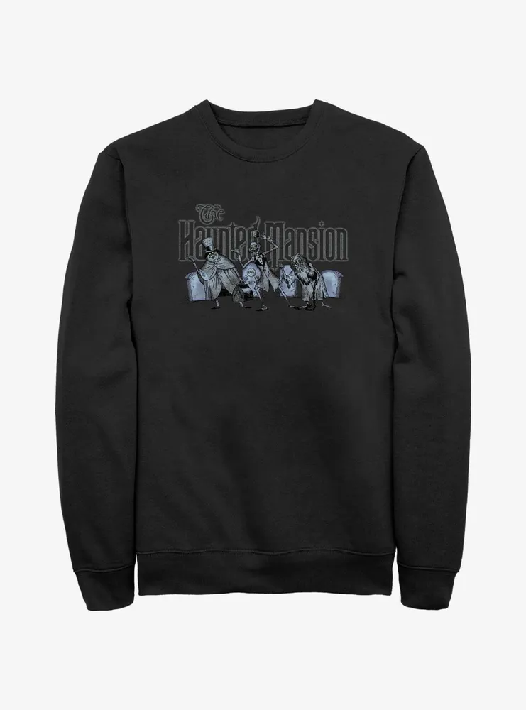 Disney Haunted Mansion Hitchhiking Ghosts Logo Sweatshirt