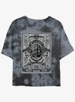 Disney Haunted Mansion Welcome Foolish Mortals Poster Tie-Dye Womens Crop T-Shirt