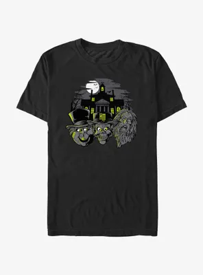 Disney Haunted Mansion Three Hitchhiking Ghosts Heads T-Shirt