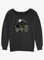 Disney Haunted Mansion Hitchhiking Ghosts Heads Womens Slouchy Sweatshirt