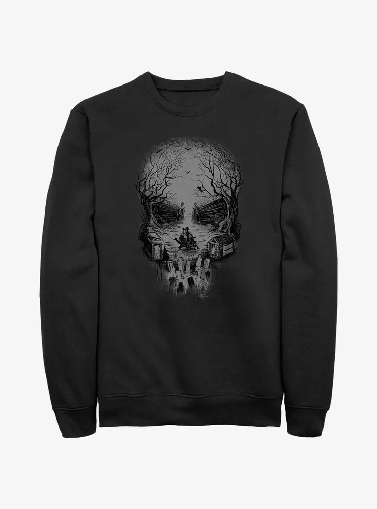 Disney Haunted Mansion Skull Graveyard Ghosts Sweatshirt