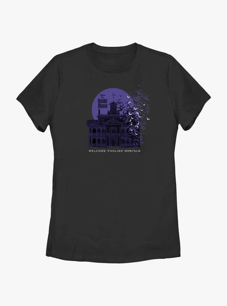 Disney Haunted Mansion Welcome Foolish Mortals Womens T-Shirt