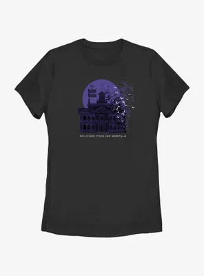 Disney Haunted Mansion Welcome Foolish Mortals Womens T-Shirt