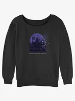 Disney Haunted Mansion Welcome Foolish Mortals Womens Slouchy Sweatshirt