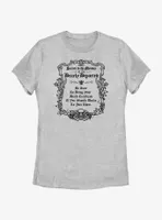 Disney Haunted Mansion Message To The Dearly Departed Womens T-Shirt