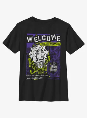 Disney Haunted Mansion Leota Toombs Welcome Poster Youth T-Shirt