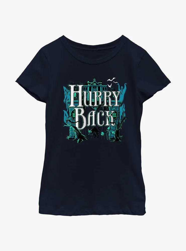 Disney Haunted Mansion Hurry Back Youth Girls T-Shirt