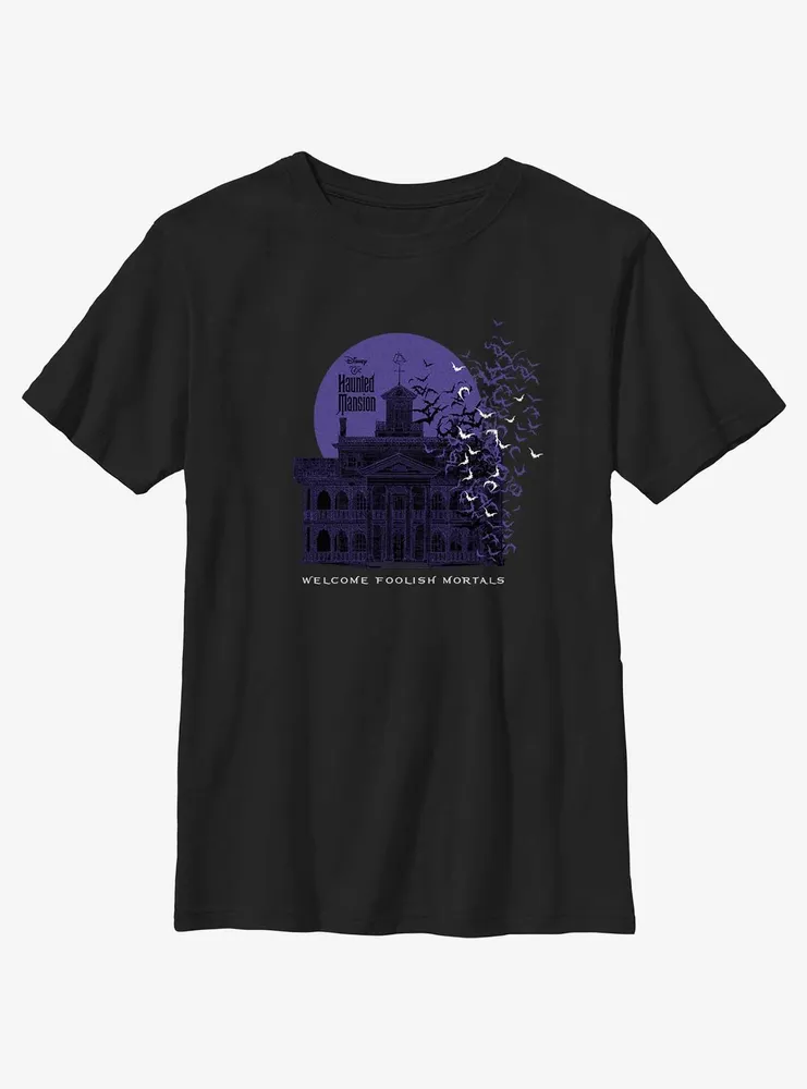 Disney Haunted Mansion Welcome Foolish Mortals Youth T-Shirt