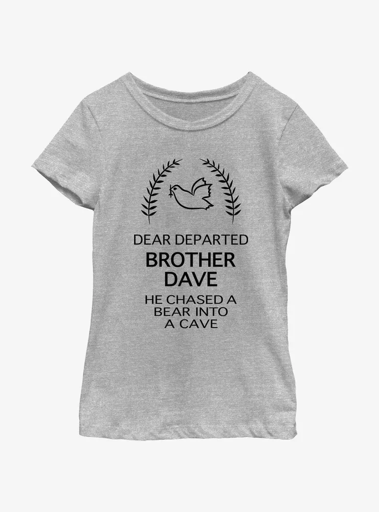 Disney Haunted Mansion Dear Departed Brother Dave Youth Girls T-Shirt