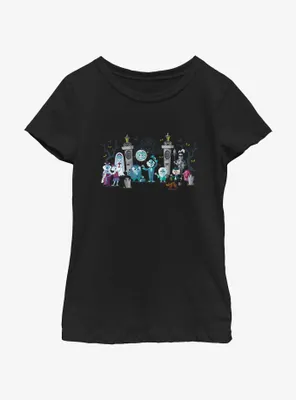 Disney Haunted Mansion Entrance Lineup Youth Girls T-Shirt