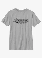 Disney Haunted Mansion Characters Within Bat Youth T-Shirt