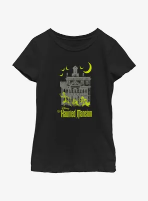 Disney Haunted Mansion Moon Night Hitchhike Youth Girls T-Shirt