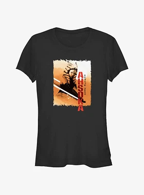 Star Wars Ahsoka Warm Tonal Swoosh Girls T-Shirt