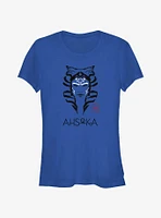 Star Wars Ahsoka Face Portrait Girls T-Shirt