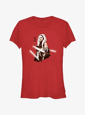 Star Wars Ahsoka Hero Portrait Girls T-Shirt