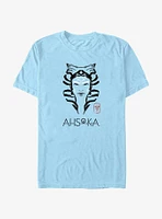 Star Wars Ahsoka Face Portrait T-Shirt