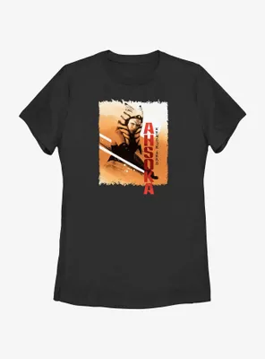 Star Wars Ahsoka Warm Tonal Swoosh Womens T-Shirt