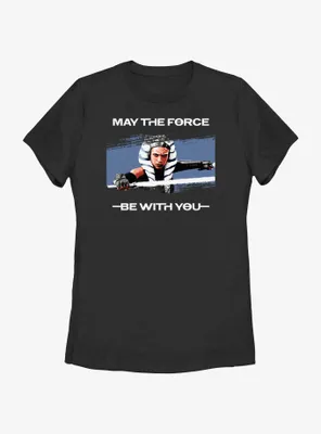 Star Wars Ahsoka May The Force Be With You Portrait Womens T-Shirt