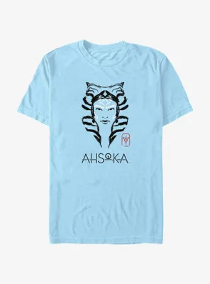 Star Wars Ahsoka Face Portrait T-Shirt