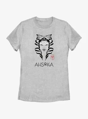 Star Wars Ahsoka Face Portrait Womens T-Shirt