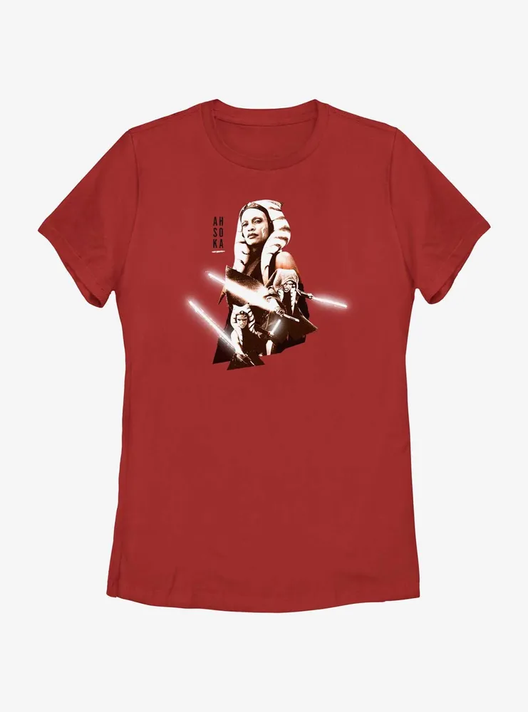 Star Wars Ahsoka Hero Portrait Womens T-Shirt