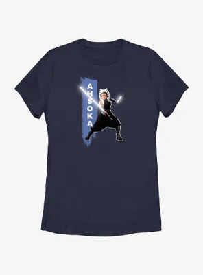 Star Wars Ahsoka Two Sabers Womens T-Shirt