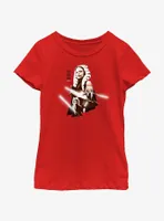 Star Wars Ahsoka Hero Portrait Youth Girls T-Shirt