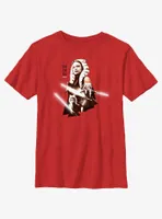 Star Wars Ahsoka Hero Portrait Youth T-Shirt